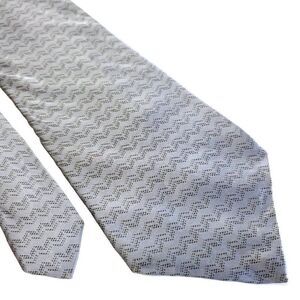 DKNY Gray Abstract‎ Print Wide Silk Tie